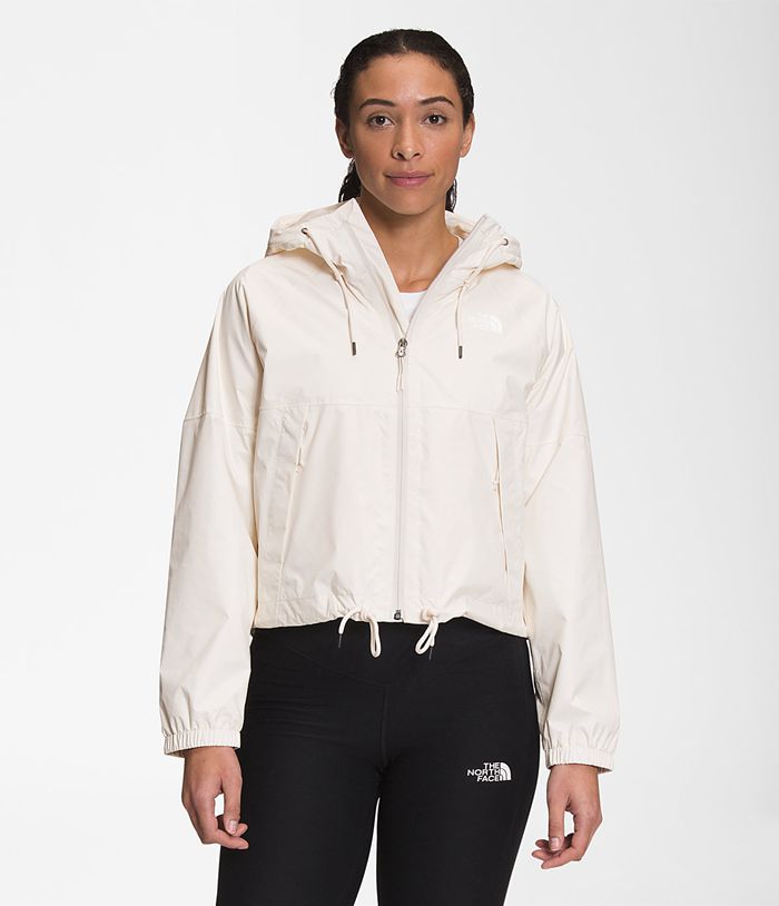 The North Face Womens Rain Jacket Antora Hoodie 518HBOLNR - White